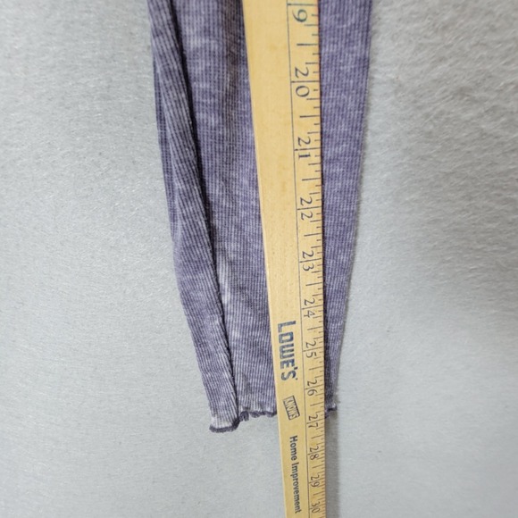 Chaser Distressed Purple Burnout Tshirt Womens S High Neck Long Sleeve Grunge - Picture 9 of 13